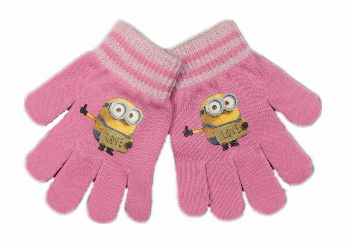 Minions Handschuhe Rosa